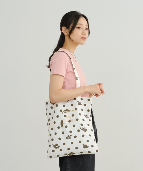 Wpc. Patterns（ダブリュピーシーパターンズ）の「沖昌之×Wpc. Patterns はっ水トートバッグ（トートバッグ・レディース・オフホワイト/グレー・FREE）」の9枚目の写真