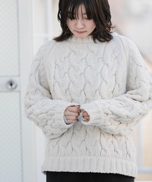 EKAL | ケーブル編みモールニットプルオーバー(ニット/セーター)