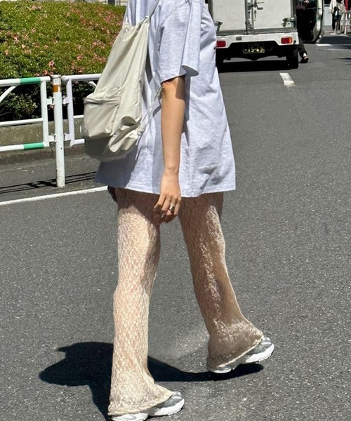 Kuroba(クロバ)の「モチーフレースフレアパンツ(その他パンツ・レディース・ライトベージュ/ブラック/ピンク/ホワイト・FREE)」の14枚目の写真
