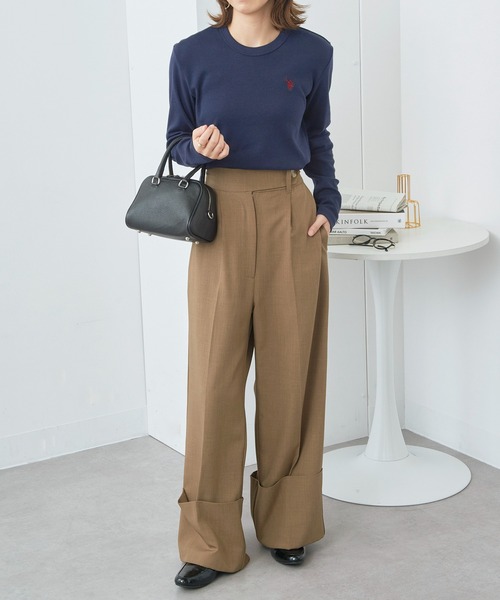 U.S. POLO ASSN.(ユーエスポロアッスン)の「【U.S. POLO ASSN.】26SS新色入荷!Beauty smooth long sleeve Tee / ビューティースムース長袖Tシャツ(Tシャツ/カットソー・レディース・ブラック/サックスブルー/ネイビー系3/ブラック系その他3/ネイビー/ホワイト/バーガンディー/ライトカーキ/ピンク/ボルドー・M/L)」の17枚目の写真