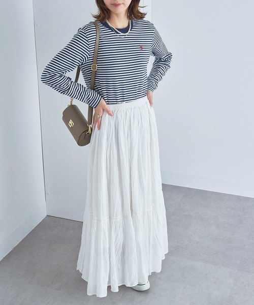 U.S. POLO ASSN.(ユーエスポロアッスン)の「【U.S. POLO ASSN.】Beauty smooth long sleeve Tee / ビューティースムース長袖Tシャツ(Tシャツ/カットソー・レディース・ブラック/サックスブルー/ネイビー系3/ブラック系その他3/ネイビー/ホワイト/バーガンディー/ライトカーキ/ピンク/ボルドー/ブラウン・M/L)」の22枚目の写真