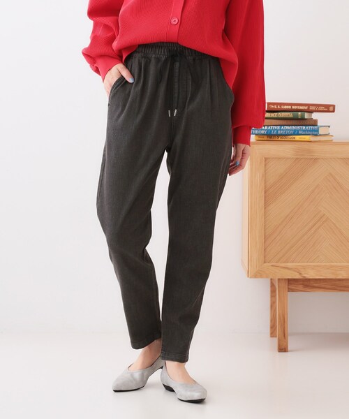 SHOO・LA・RUE（シューラルー）の「【洗える/SS-3L/美脚シルエット】アクティブ派のデニム イージーテーパードパンツ（その他パンツ・レディース・ネイビー/チャコールグレー/ブルー/ホワイト・10/04/05/01/03/02）」の10枚目の写真