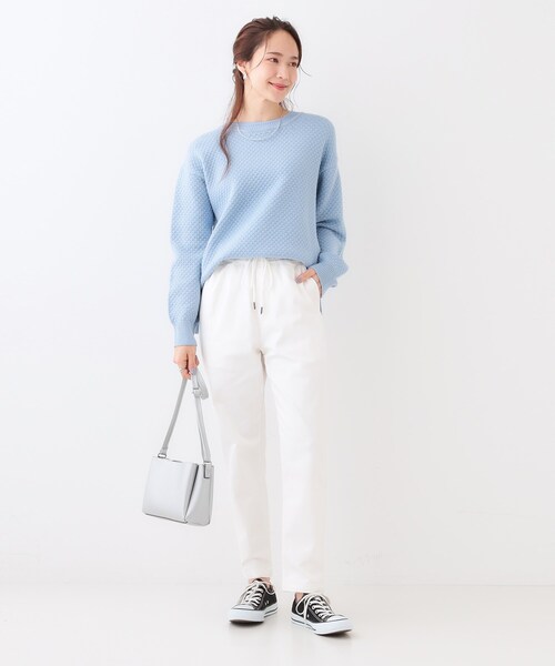 SHOO・LA・RUE（シューラルー）の「【洗える/SS-3L/美脚シルエット】アクティブ派のデニム イージーテーパードパンツ（その他パンツ・レディース・ネイビー/チャコールグレー/ブルー/ホワイト・10/04/05/01/03/02）」の20枚目の写真