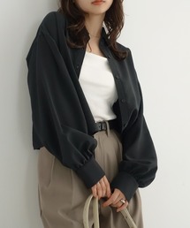 Freesia by andme（フリージアバイアンドミー）の「ビスチェ付きシアーストライプショート丈シャツブラウス（シャツ/ブラウス）」