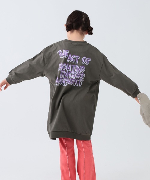 BAYFLOW（ベイフロー）の「[綿100%]アソートプリントBIGワンピ(KIDS)（ワンピース・キッズ・グリーン/ピンク/チャコール・110cm/140cm/150cm/120cm/130cm）」の2枚目の写真