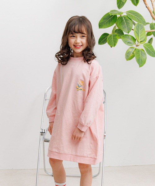 BAYFLOW（ベイフロー）の「[綿100%]アソートプリントBIGワンピ(KIDS)（ワンピース・キッズ・グリーン/ピンク/チャコール・110cm/140cm/150cm/120cm/130cm）」の6枚目の写真