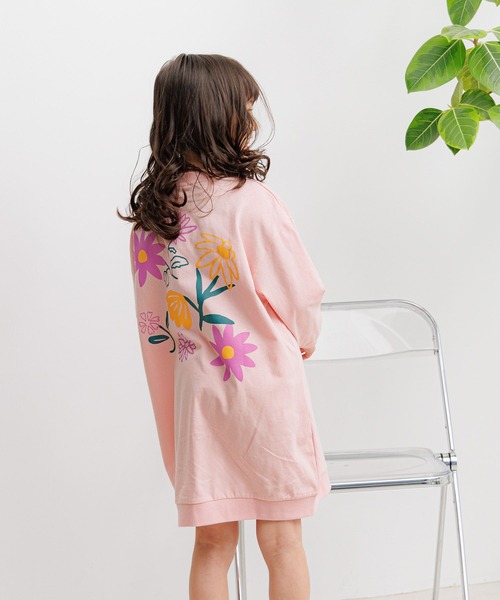 BAYFLOW（ベイフロー）の「[綿100%]アソートプリントBIGワンピ(KIDS)（ワンピース・キッズ・グリーン/ピンク/チャコール・110cm/140cm/150cm/120cm/130cm）」の7枚目の写真