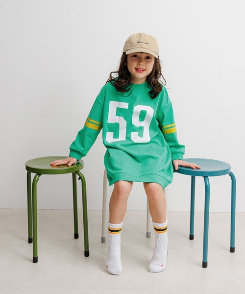 BAYFLOW（ベイフロー）の「[綿100%]アソートプリントBIGワンピ(KIDS)（ワンピース・キッズ・グリーン/ピンク/チャコール・110cm/140cm/150cm/120cm/130cm）」の18枚目の写真