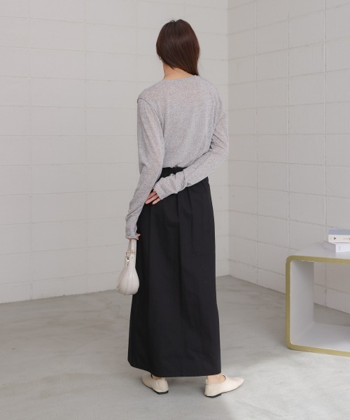 Bab（バブ）の「メランジシアーベーシックカットソー（Tシャツ/カットソー・レディース・ライトグレー/ピンク/オフホワイト/ベージュ・FREE）」の22枚目の写真