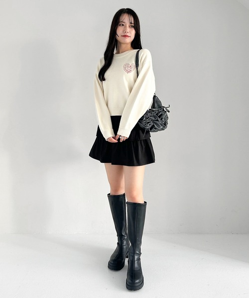 Heather（ヘザー）の「フリルティアードミニスカート　319485（スカート・レディース・ブラック/オフホワイト・S/M）」の22枚目の写真