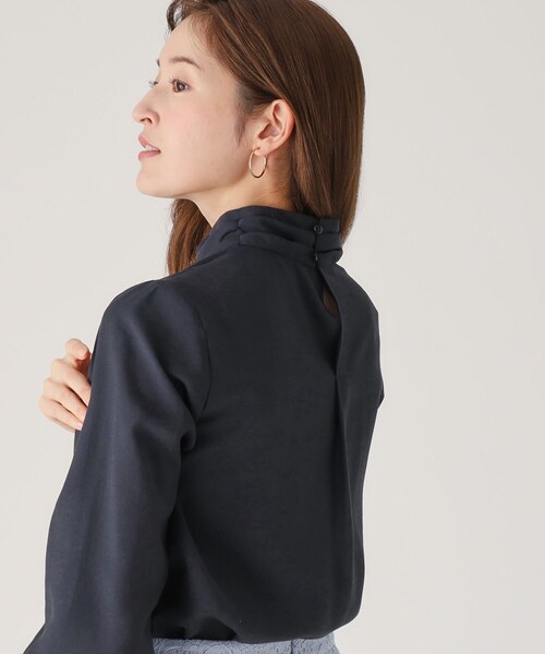 【洗える／日本製】ねじりデザインブラウス
