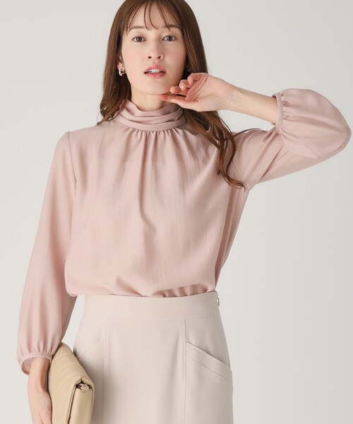 COUP DE CHANCE（クードシャンス）の「◆【洗える／日本製】ねじりデザインブラウス（シャツ/ブラウス・レディース・ベビーピンク/ホワイト/ネイビー・36/34/42/40/38）」の4枚目の写真