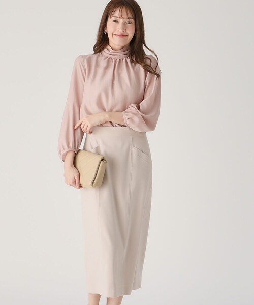 COUP DE CHANCE（クードシャンス）の「◆【洗える／日本製】ねじりデザインブラウス（シャツ/ブラウス・レディース・ベビーピンク/ホワイト/ネイビー・36/34/42/40/38）」の5枚目の写真