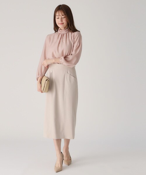 COUP DE CHANCE（クードシャンス）の「◆【洗える／日本製】ねじりデザインブラウス（シャツ/ブラウス・レディース・ベビーピンク/ホワイト/ネイビー・36/34/42/40/38）」の6枚目の写真