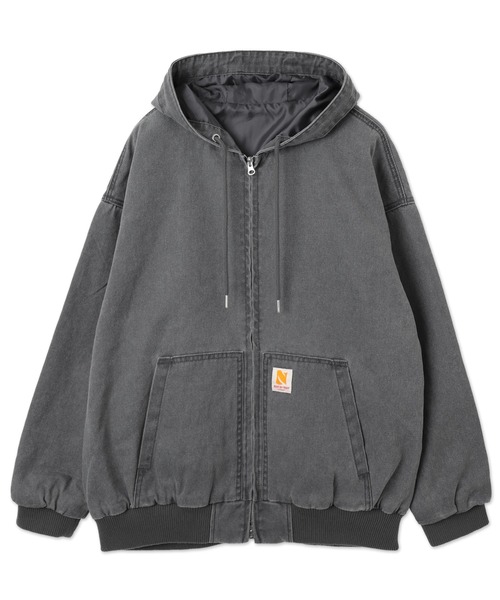 WEGO(ウィゴー)の「WEGO/ヴィンテージウォッシュダックフードブルゾン(ブルゾン・レディース・チャコール/ベージュ・FREE)」の19枚目の写真