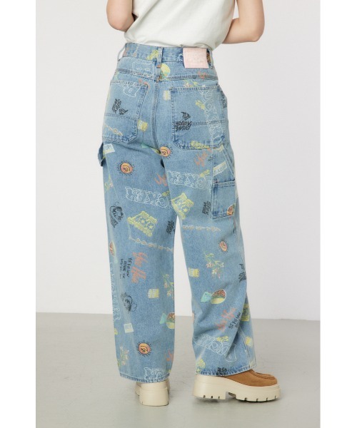 RODEO CROWNS WIDE BOWL（ロデオクラウンズワイドボウル）の「ICON ペインターパンツ（デニムパンツ・レディース・ホワイト系その他/ブルー系その他・SMALL/MEDIUM）」の6枚目の写真