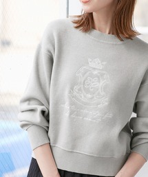 ROPE' PICNIC | スウェットライク刺繍ニットプルオーバー/リンクコーデ(ニット/セーター)