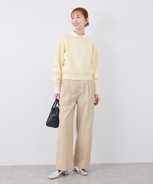 ROPE' PICNIC(ロペピクニック)の「スウェットライク刺繍ニットプルオーバー/リンクコーデ(ニット/セーター・レディース・ネイビー/イエロー/ピンク/グレー/オフホワイト・38)」の19枚目の写真