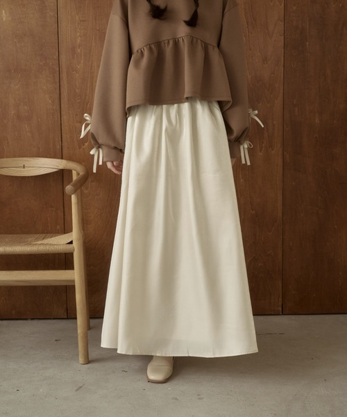 moi tytto(モイテュット)の「シャイニーフレアスカート(スカート・レディース・ピンク/ブラック/ナチュラル・MEDIUM/SMALL)」の19枚目の写真