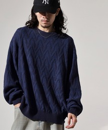 SUGGESTION（サジェッション）の「Jacquard crew neck knit / ジャガードクルーネックニット unisex（ニット/セーター・メンズ）」