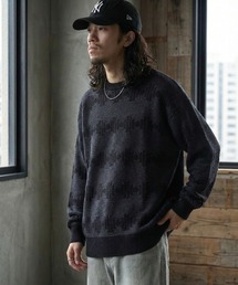 Jacquard crew neck knit / ジャガードクルーネックニット unisex
