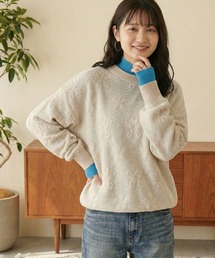 Jacquard crew neck knit / ジャガードクルーネックニット unisex