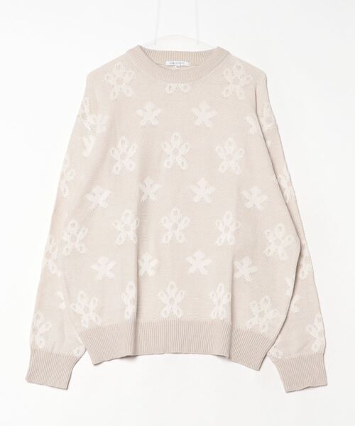SUGGESTION(サジェッション)の「Jacquard crew neck knit / ジャガードクルーネックニット unisex(ニット/セーター・メンズ・ネイビー/チャコール/アイボリー・M/L)」の7枚目の写真