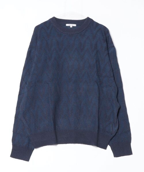 SUGGESTION(サジェッション)の「Jacquard crew neck knit / ジャガードクルーネックニット unisex(ニット/セーター・メンズ・ネイビー/チャコール/アイボリー・M/L)」の8枚目の写真