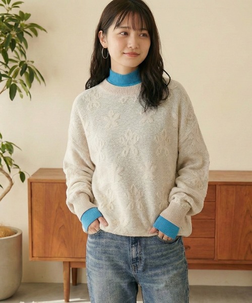 SUGGESTION(サジェッション)の「Jacquard crew neck knit / ジャガードクルーネックニット unisex(ニット/セーター・メンズ・ネイビー/チャコール/アイボリー・M/L)」の12枚目の写真