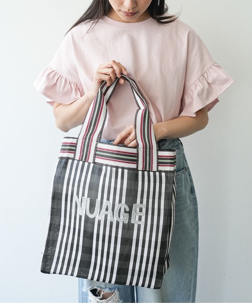 mili an deni(ミリアンデニ)の「スクウェア刺繍ロゴビニールトート(トートバッグ・レディース・ブルー系その他/ブラック/ブルー/ブラック系その他・F)」の8枚目の写真