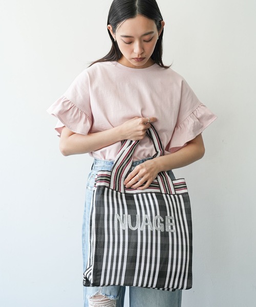 mili an deni(ミリアンデニ)の「スクウェア刺繍ロゴビニールトート(トートバッグ・レディース・ブルー系その他/ブラック/ブルー/ブラック系その他・F)」の9枚目の写真