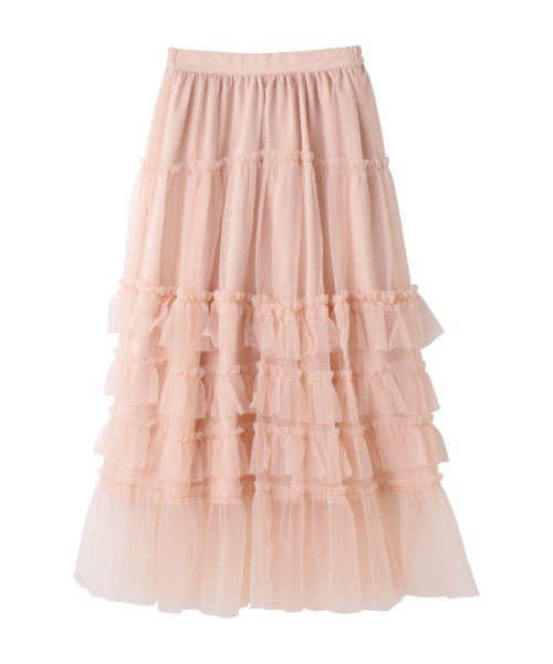 PEACH JOHN（ピーチジョン）の「ボリュームティアードスカート（スカート・レディース・ピンク/ベージュ/モカ・ONE SIZE）」の18枚目の写真