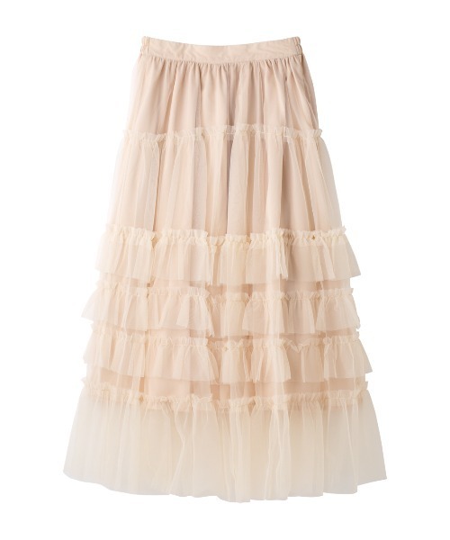 PEACH JOHN（ピーチジョン）の「ボリュームティアードスカート（スカート・レディース・ピンク/ベージュ/モカ・ONE SIZE）」の16枚目の写真