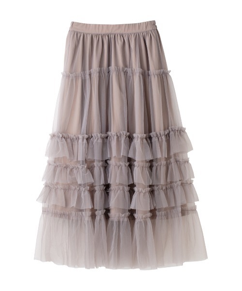 PEACH JOHN（ピーチジョン）の「ボリュームティアードスカート（スカート・レディース・ピンク/ベージュ/モカ・ONE SIZE）」の14枚目の写真