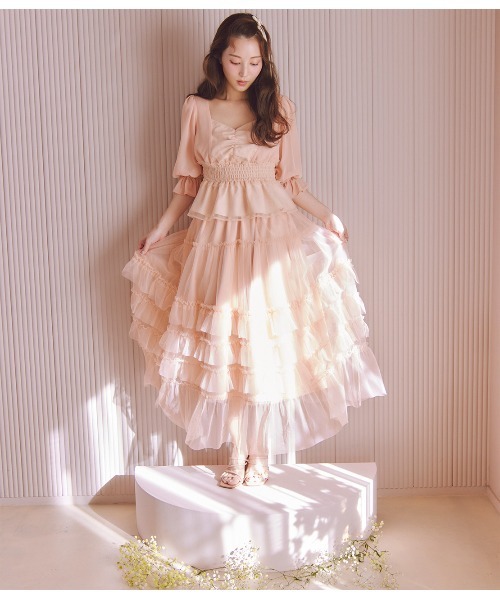 PEACH JOHN（ピーチジョン）の「ボリュームティアードスカート（スカート・レディース・ピンク/ベージュ/モカ・ONE SIZE）」の22枚目の写真