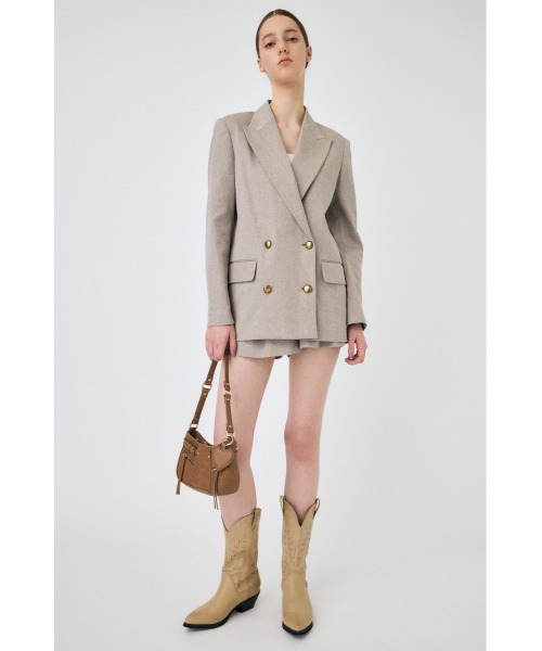 MOUSSY（マウジー）の「【セットアップ対応】THREE TUCK ショーツ（スラックス・レディース・ベージュ/ネイビー/チャコールグレー・1/2）」の5枚目の写真