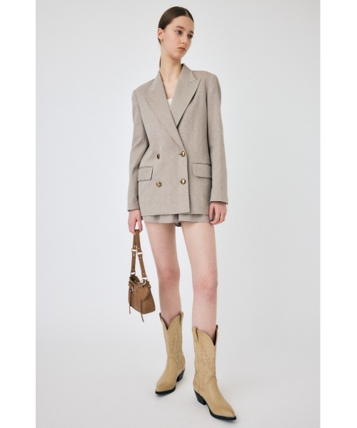 MOUSSY（マウジー）の「【セットアップ対応】THREE TUCK ショーツ（スラックス・レディース・ベージュ/ネイビー/チャコールグレー・1/2）」の6枚目の写真