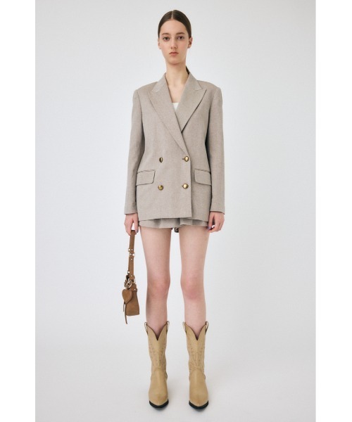 MOUSSY（マウジー）の「【セットアップ対応】THREE TUCK ショーツ（スラックス・レディース・ベージュ/ネイビー/チャコールグレー・1/2）」の7枚目の写真