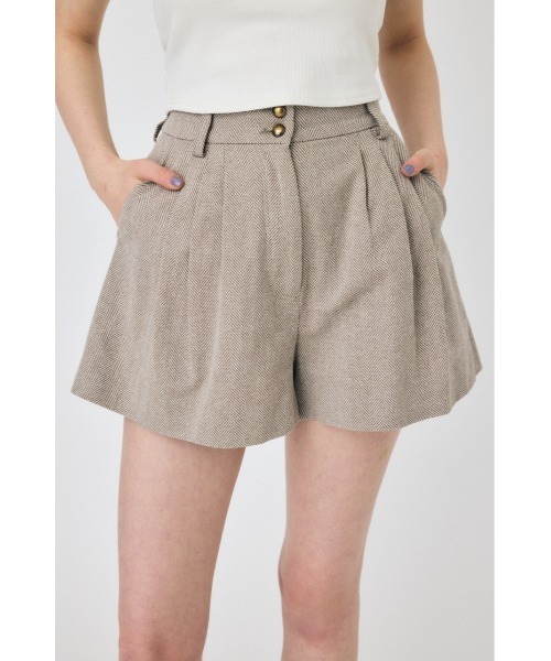 MOUSSY（マウジー）の「【セットアップ対応】THREE TUCK ショーツ（スラックス・レディース・ベージュ/ネイビー/チャコールグレー・1/2）」の8枚目の写真