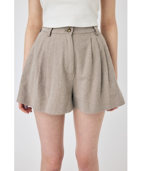 MOUSSY（マウジー）の「【セットアップ対応】THREE TUCK ショーツ（スラックス・レディース・ベージュ/ネイビー/チャコールグレー・1/2）」の9枚目の写真