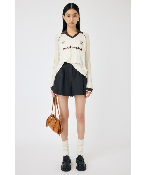 MOUSSY（マウジー）の「【セットアップ対応】THREE TUCK ショーツ（スラックス・レディース・ベージュ/ネイビー/チャコールグレー・1/2）」の22枚目の写真