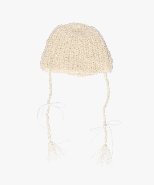 OVERRIDE（オーバーライド）の「OVERRIDE x pan TWINKLE CLOCHE / オーバーライド（ニットキャップ/ビーニー・レディース・ピンク/ホワイト・57~59cm）」の6枚目の写真