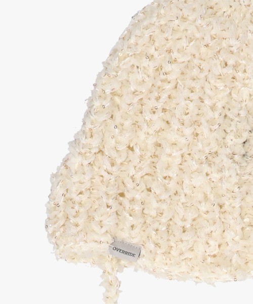 OVERRIDE（オーバーライド）の「OVERRIDE x pan TWINKLE CLOCHE / オーバーライド（ニットキャップ/ビーニー・レディース・ピンク/ホワイト・57~59cm）」の8枚目の写真