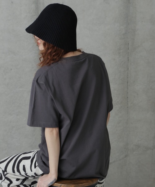 ROSE BUD（ローズバッド）の「【WEB・一部店舗限定】フロントロゴＴシャツ（Tシャツ/カットソー・レディース・グレー/ホワイト/ネイビー・ONE SIZE）」の8枚目の写真