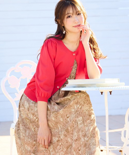 Jolly Poupee(ジョリープッペ)の「【22fabric】アニマルプリント/ワンピース(ワンピース・レディース・ピンク/ベージュ・46/42/38)」の2枚目の写真