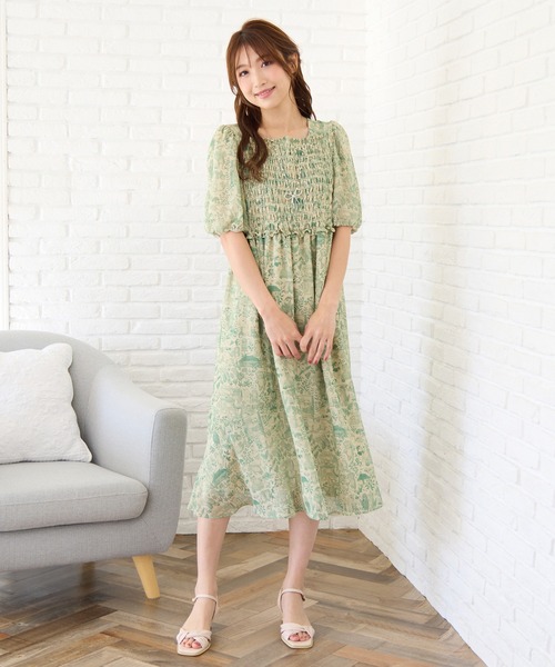 Jolly Poupee(ジョリープッペ)の「【22fabric】アニマルプリント/ワンピース(ワンピース・レディース・ピンク/ベージュ・46/42/38)」の5枚目の写真