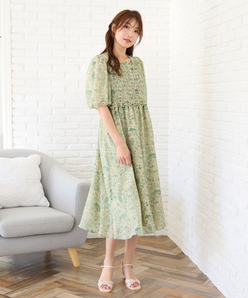 Jolly Poupee(ジョリープッペ)の「【22fabric】アニマルプリント/ワンピース(ワンピース・レディース・ピンク/ベージュ・46/42/38)」の6枚目の写真