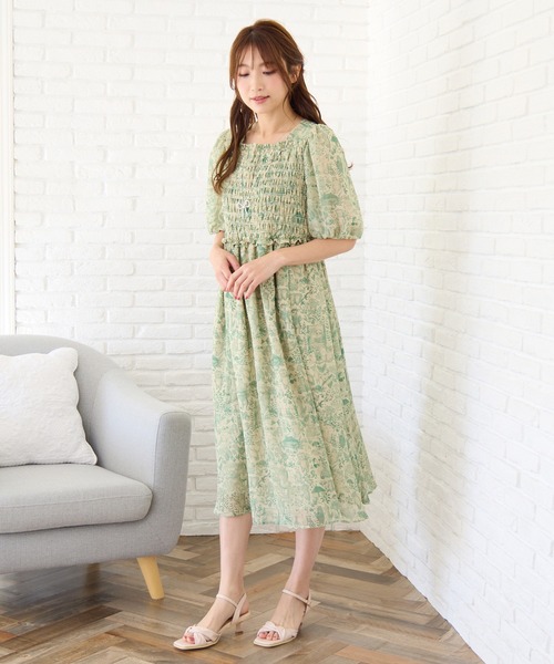 Jolly Poupee(ジョリープッペ)の「【22fabric】アニマルプリント/ワンピース(ワンピース・レディース・ピンク/ベージュ・46/42/38)」の15枚目の写真