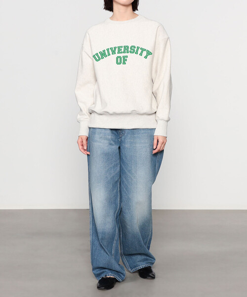 新品同様 Sanca トレーナー 日本製 サンカ スウェット Sanca】サンカ / REV.W COLLEGE CREW SWEAT（スウェット