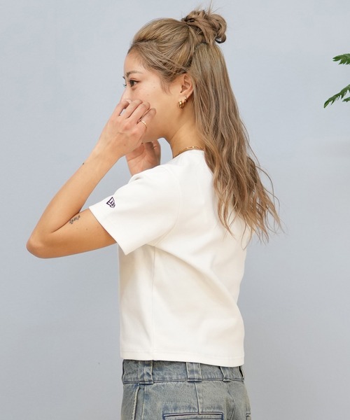 NEW ERA（ニューエラ）の「【ミニTシャツ】NEW ERA/ニューエラ リブ/ちびTシャツ 14670917/14670918/14670919（Tシャツ/カットソー・レディース・ブラック/ホワイト/ストーン・S/M）」の5枚目の写真